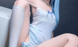 实拍分享｜女娲娃娃蓝发二次元甜妹，次元少女落地现实