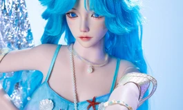 女娲doll ：冰熙（深海人鱼精灵女娲娃娃｜冰蓝长发琉璃蓝瞳，全套海洋配饰配齐，水光
